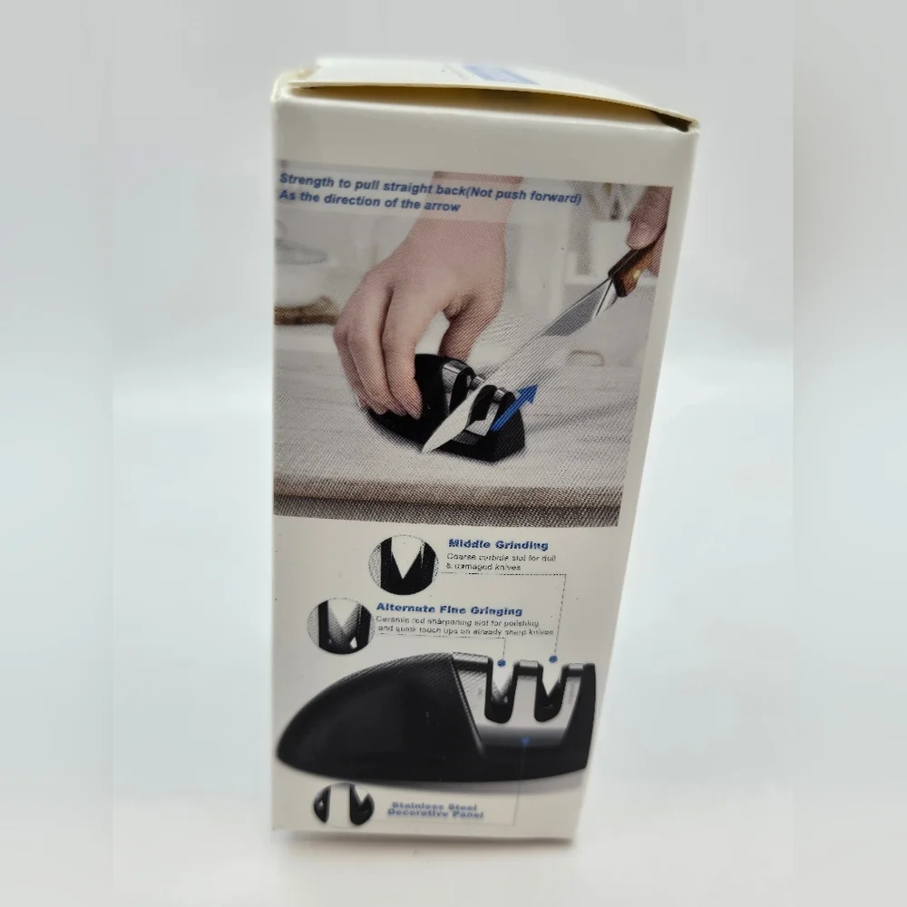 2-Stage Compact Knife Sharpener Coarse/Fine‎ Tungston/Ceramic